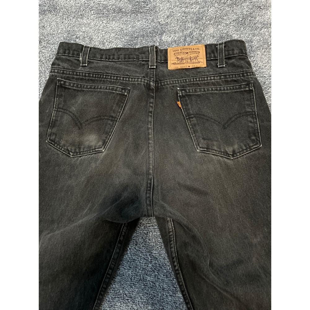Levis Vintage505 RegularFit Straigh Leg Jeans Mens 34x32 Faded Black100% Cotton - Picture 13 of 15